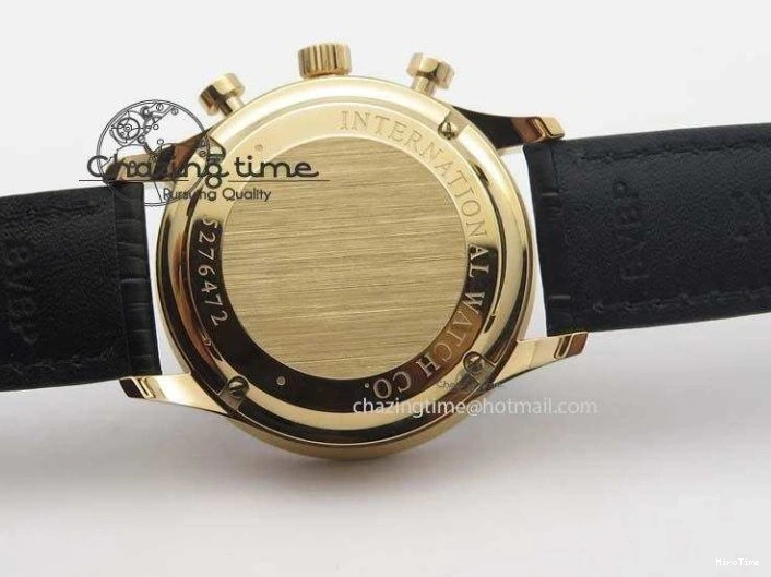 MIROTIME 0325 Classic Portuguese IW371482 ZF 1:1 Best Edition RG Gray Dial Gold Markers On Black Leather Strap A 7265